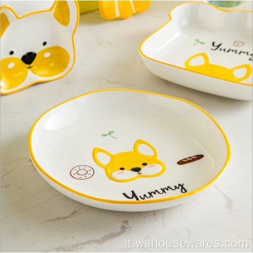 New Baby Cartoon Dinosaur Shape Tableware per bambini